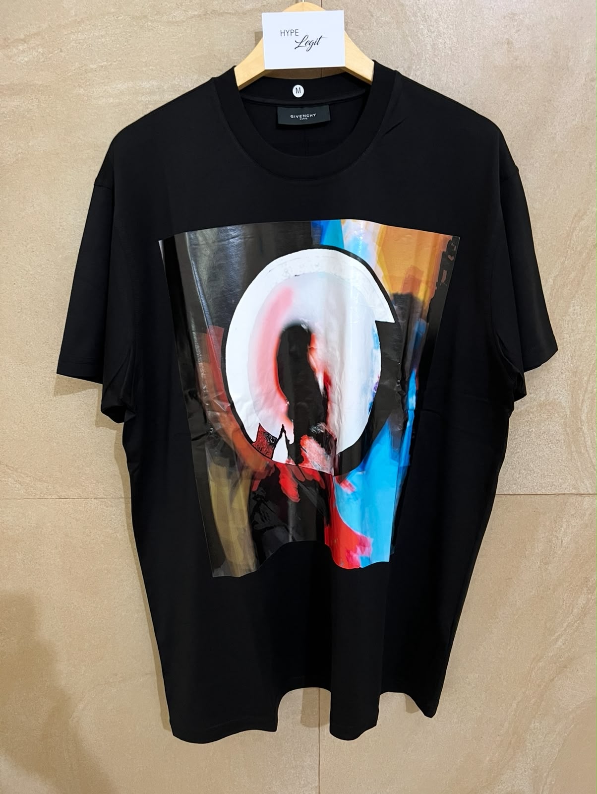 GIVENCHY BLACK ABSTRACT PRINT TEE
